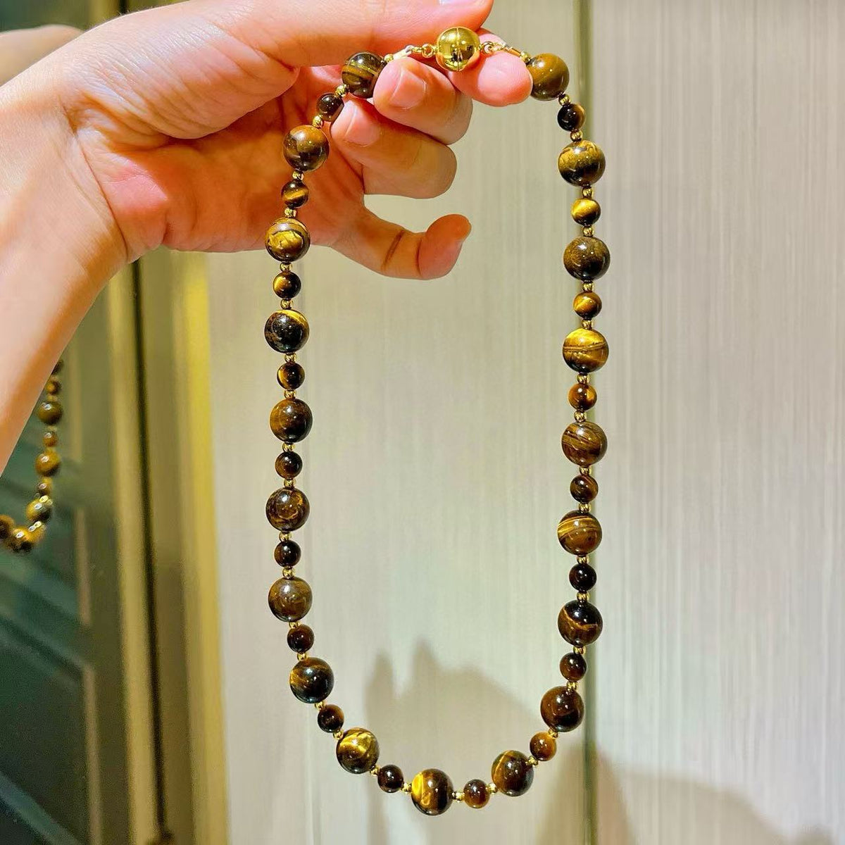 002/ 1pc Brown Beaded Necklace for Women Chunky Acrylic  Big Beaded Necklaces  Statement Bead  for Women Trendy