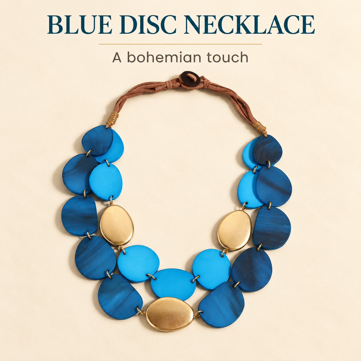 004 Bohemian style minimalist design sweater chain circular sequin necklace
